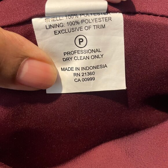 Morilee Madeline Gardner Bordeaux Satin One Shoulder Bridesmaid Dress Gown Sz 4 - Picture 13 of 14